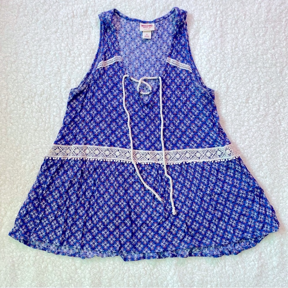 Boho Tank - Mossimo Supply Co. - Size Medium - Blue